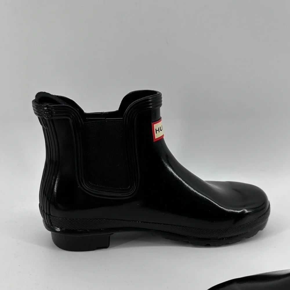 Hunter Chelsea Style Heritage Modern Chic Black Rain/Winter Ankle Boots Sz6